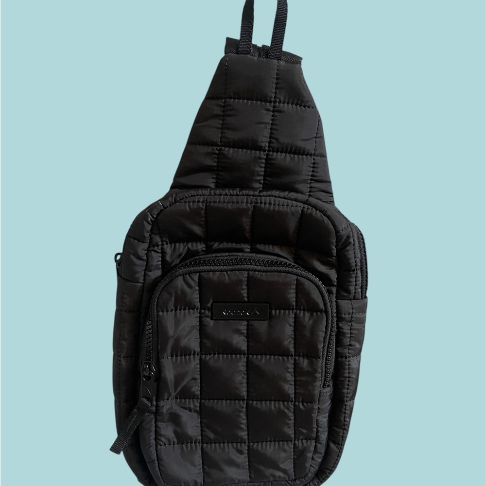 Black Quilted Sling Bag